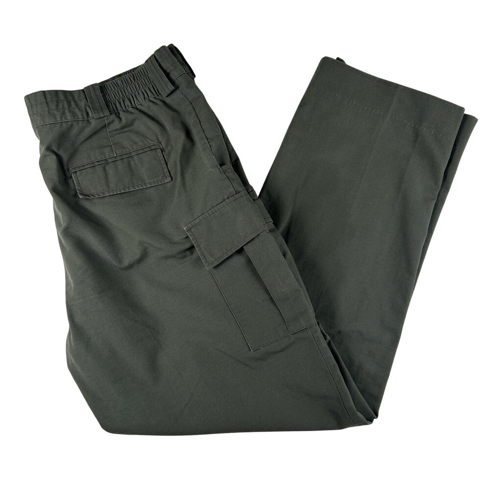 Blauer Pants Mens 42x34 Green Ripstop Cargo Elastic Waist Workwear Uniform